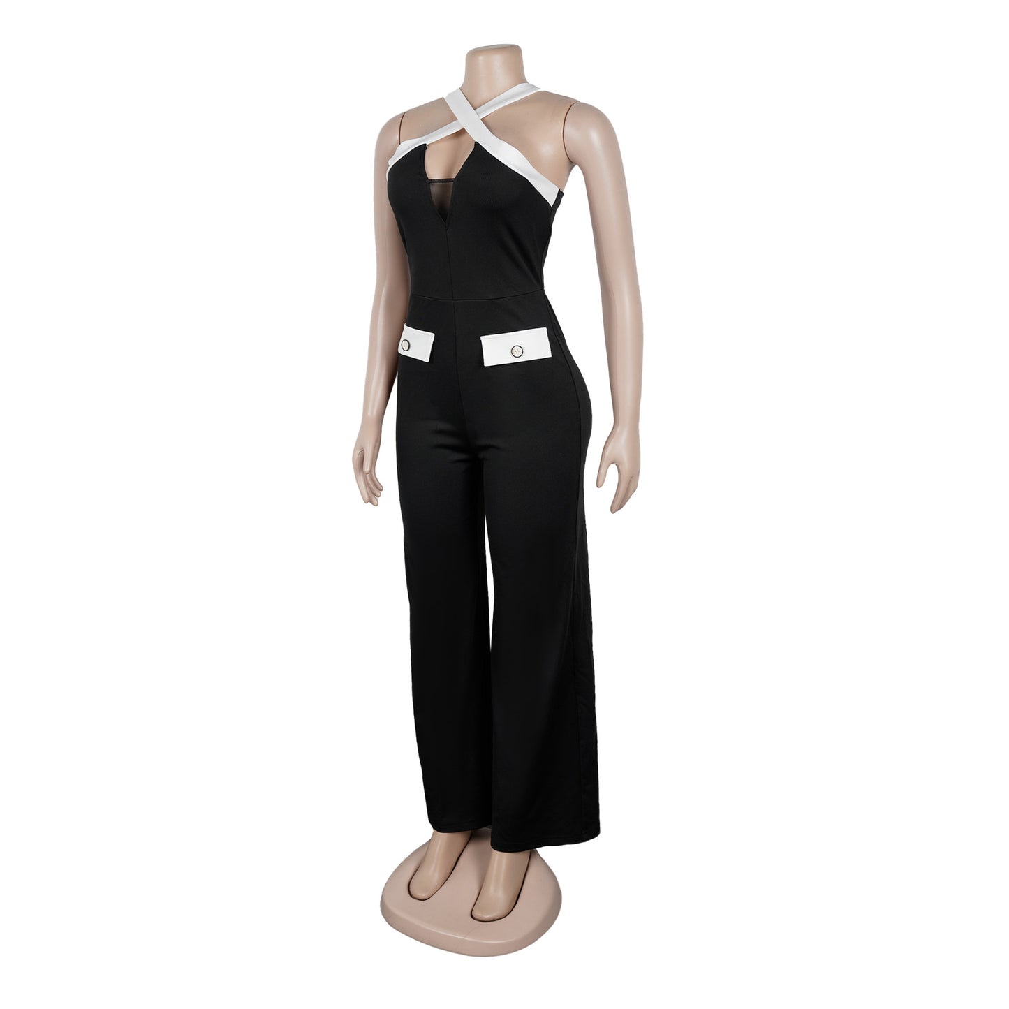 Jumpsuit with Accents and Pockets