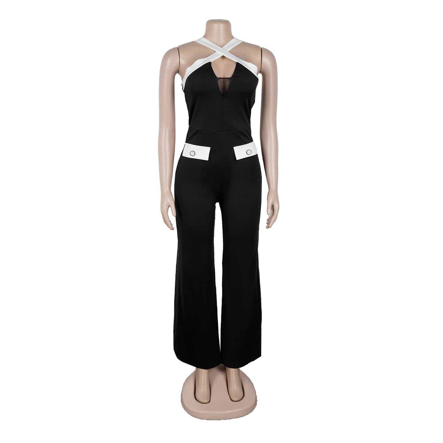 Jumpsuit with Accents and Pockets