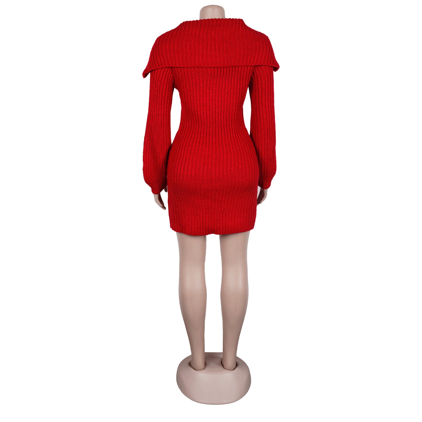 Knit Sweater Dress with Keyhole Detail