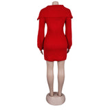 Knit Sweater Dress with Keyhole Detail