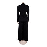 Embellished Suit and Wide-Leg Pants