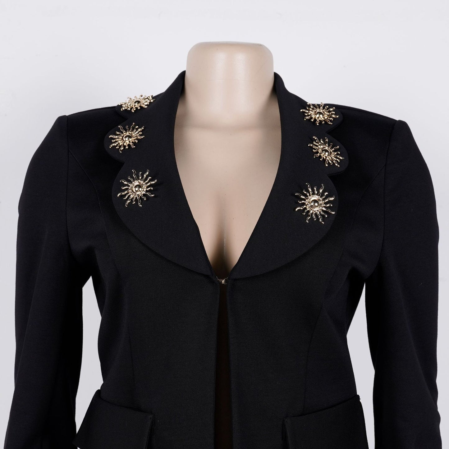 Embellished Suit and Wide-Leg Pants