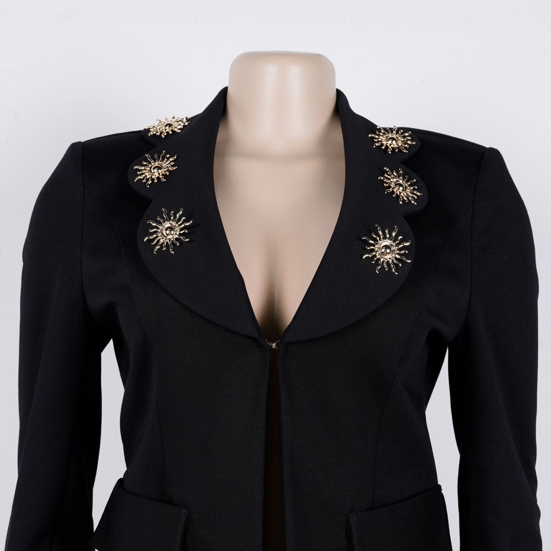 Embellished Suit and Wide-Leg Pants