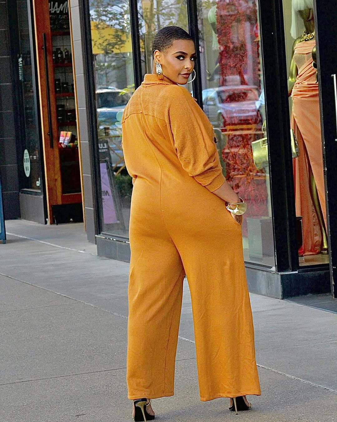 Oversized Utility Jumpsuit with Pockets