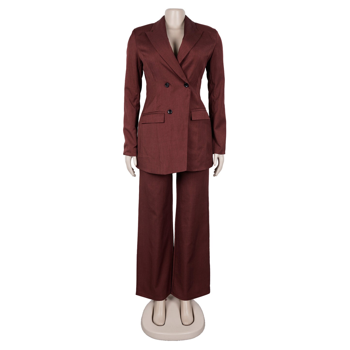 Blazer Suit with Wide-Leg Pants