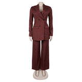 Blazer Suit with Wide-Leg Pants