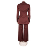 Blazer Suit with Wide-Leg Pants