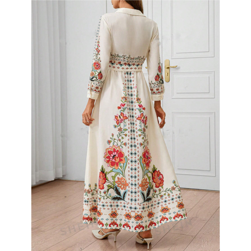 Elegant Embroidered Bohemian Maxi Dress