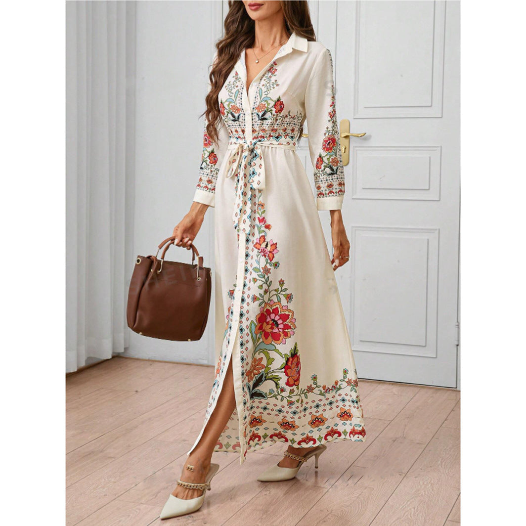 Elegant Embroidered Bohemian Maxi Dress