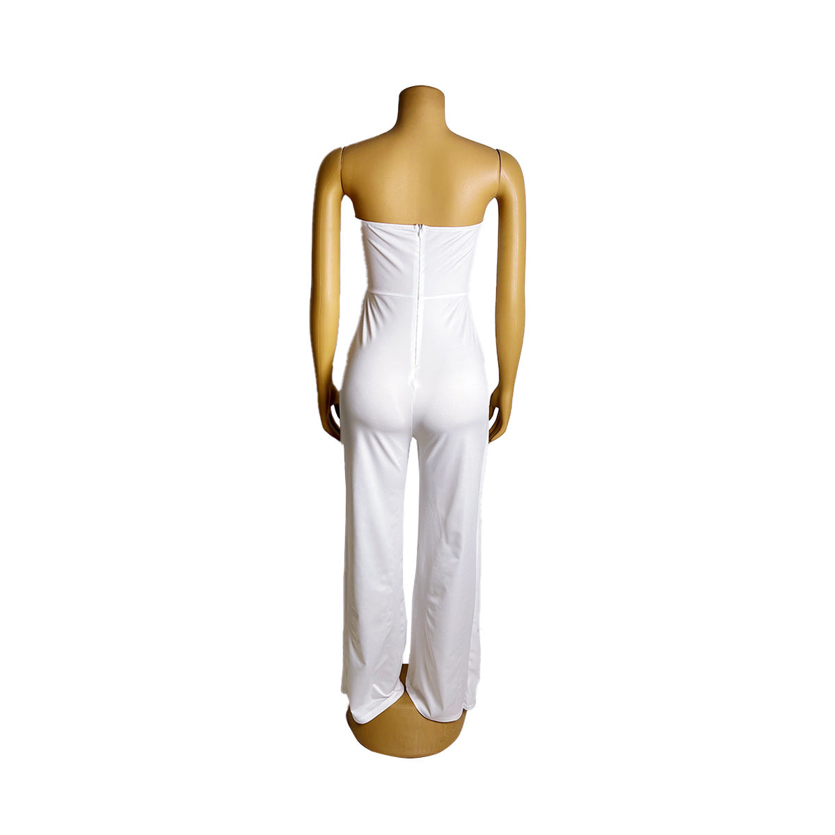 Strapless Button Details Top with Pants