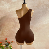 Asymmetric One-Shoulder Romper