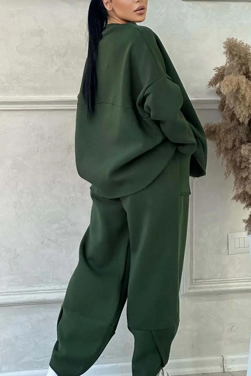 Oversized Sweatshirt Sets with Pockets