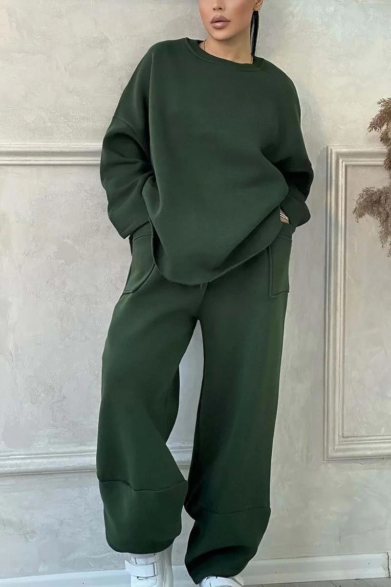 Oversized Sweatshirt Sets with Pockets