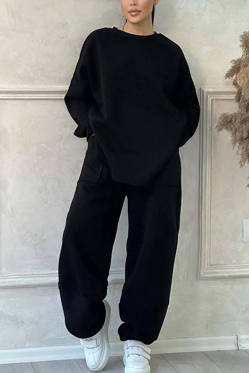Oversized Sweatshirt Sets with Pockets