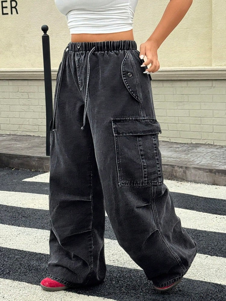 Cargo Pants with Drawstring Waist