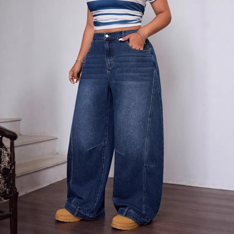 Oversized Wide-Leg High-Waisted Pants