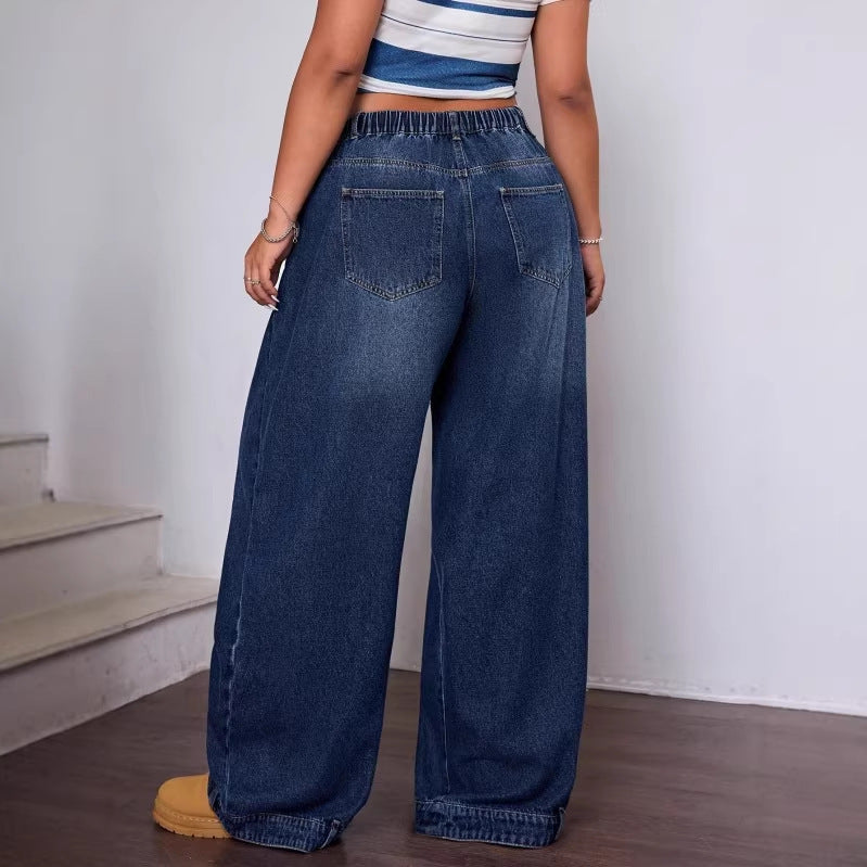 Oversized Wide-Leg High-Waisted Pants