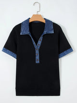 Casual Contrast-Trim Polo Shirt