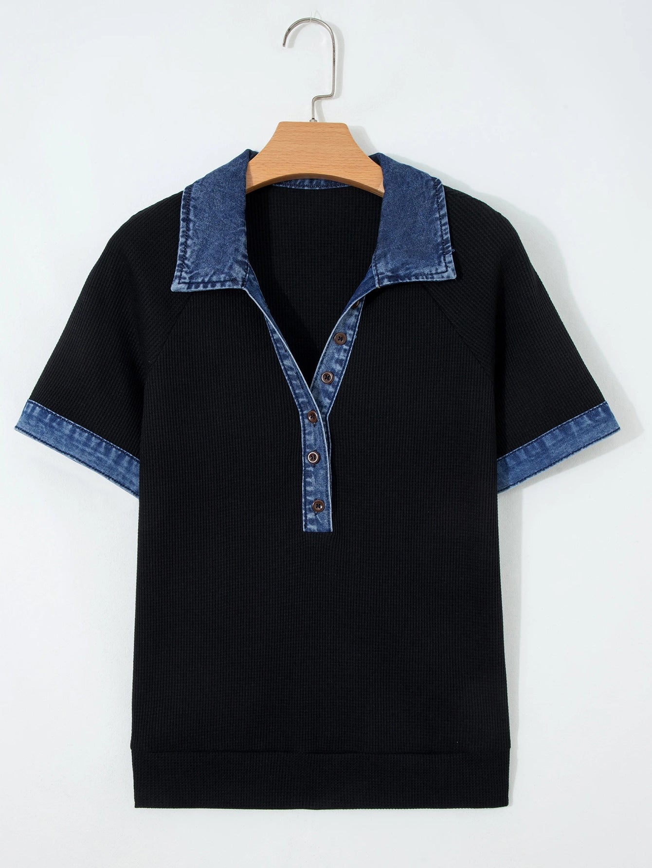 Casual Contrast-Trim Polo Shirt