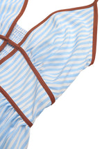 Maxi Dress with Stripes and Cut-Out Details