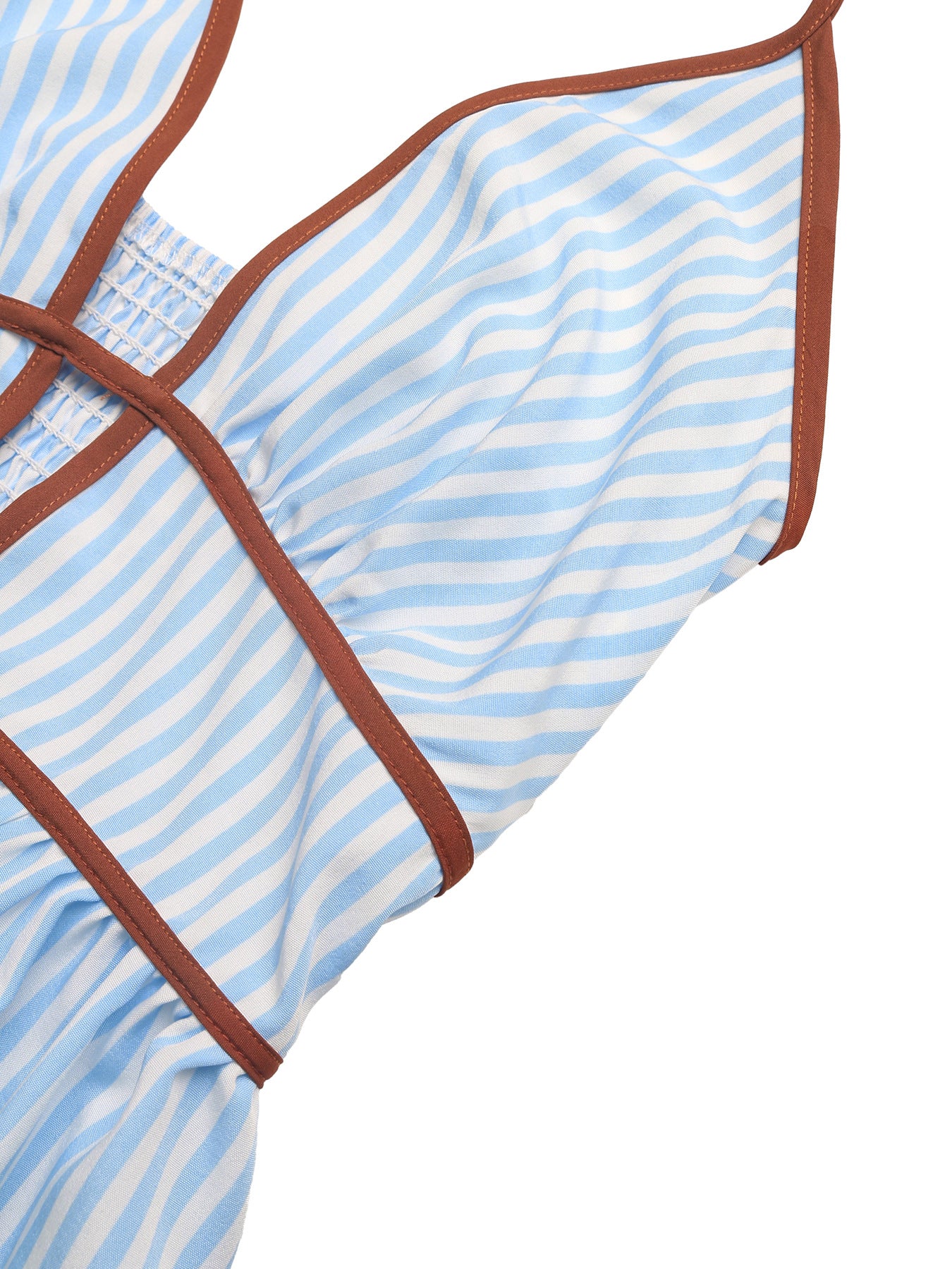Maxi Dress with Stripes and Cut-Out Details