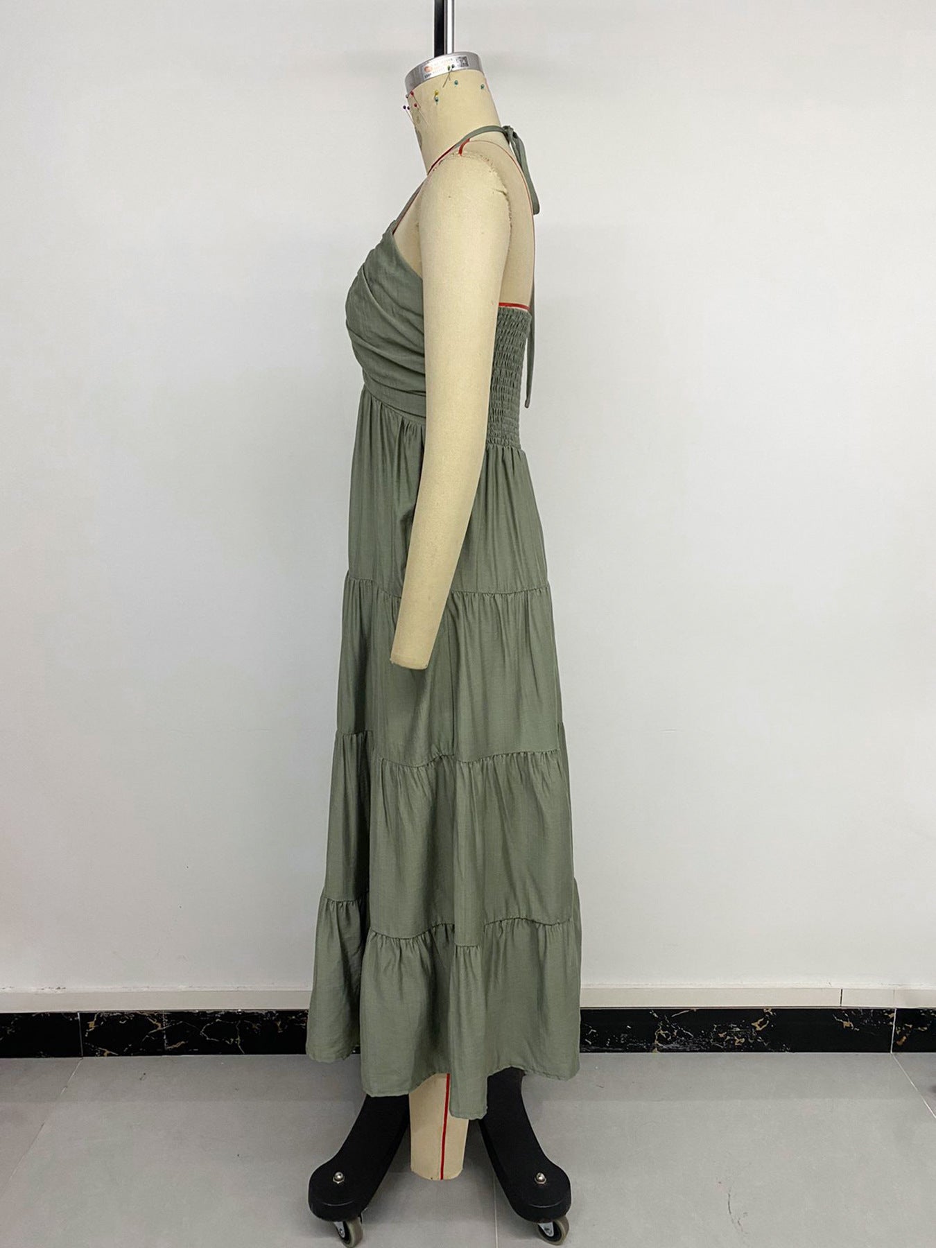 Tiered Maxi Dress with Spaghetti Straps