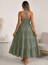 Tiered Maxi Dress with Spaghetti Straps
