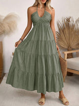 Tiered Maxi Dress with Spaghetti Straps