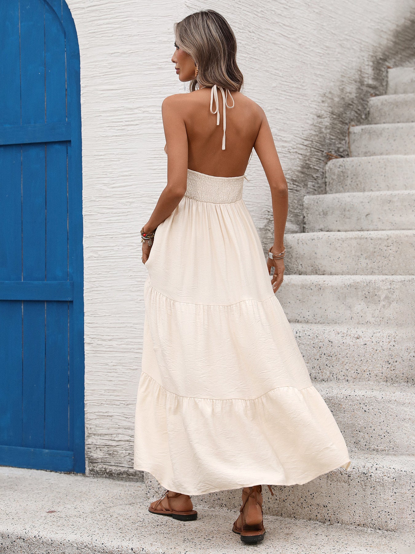 Boho Chic Maxi Dress with Details