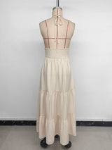 Boho Chic Maxi Dress with Details