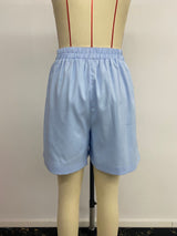 High-Waisted Pleated Shorts