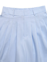 High-Waisted Pleated Shorts