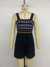 Boho-Style Sleeveless Jumpsuit
