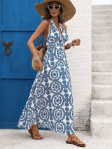 Bohemian Pattern Maxi Dress