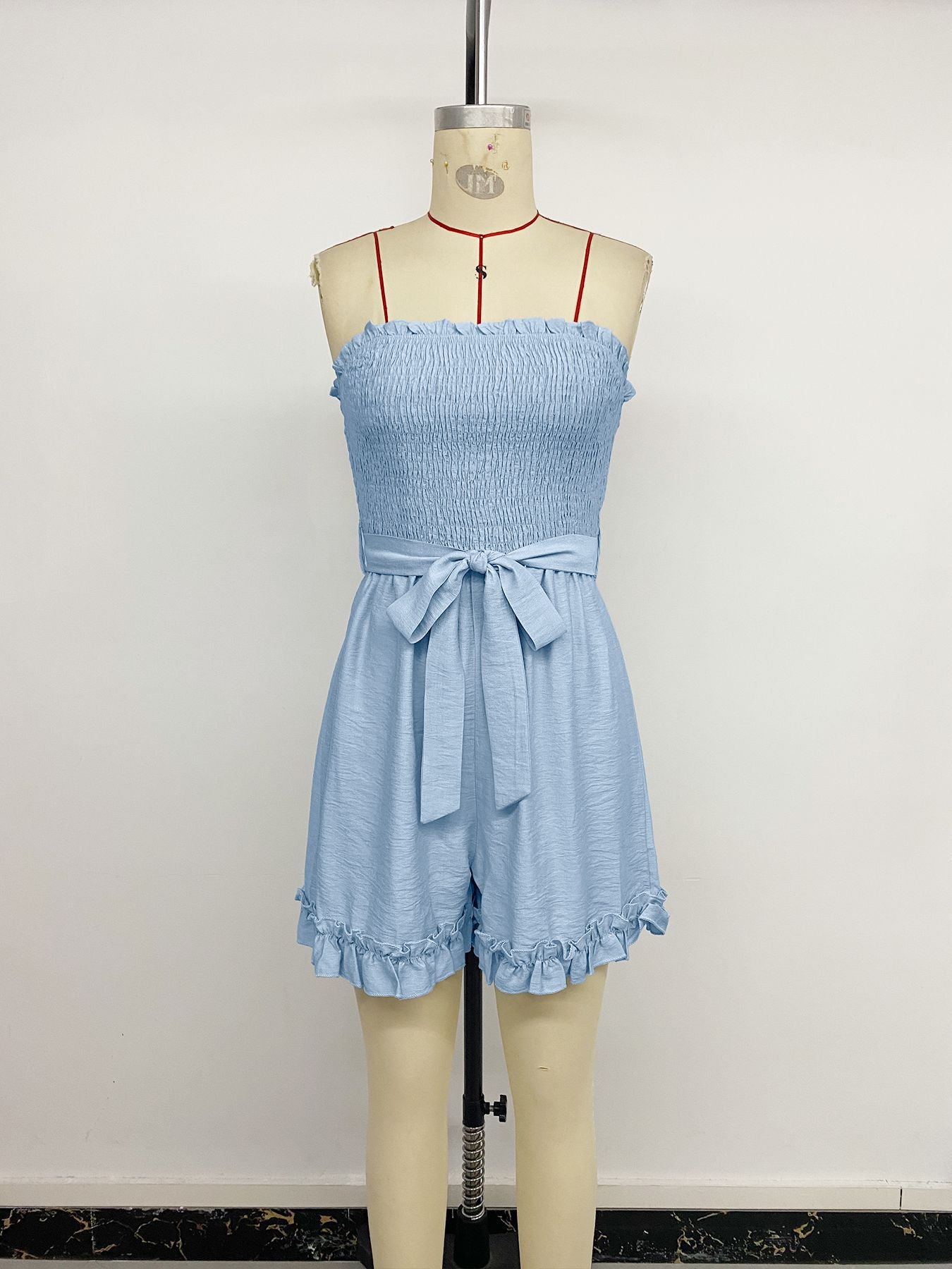 Ruffled Strapless Summer Romper