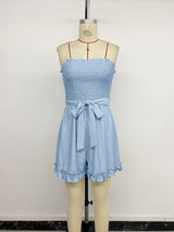 Ruffled Strapless Summer Romper