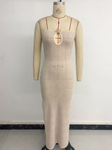 Crochet Maxi Dress with Detail
