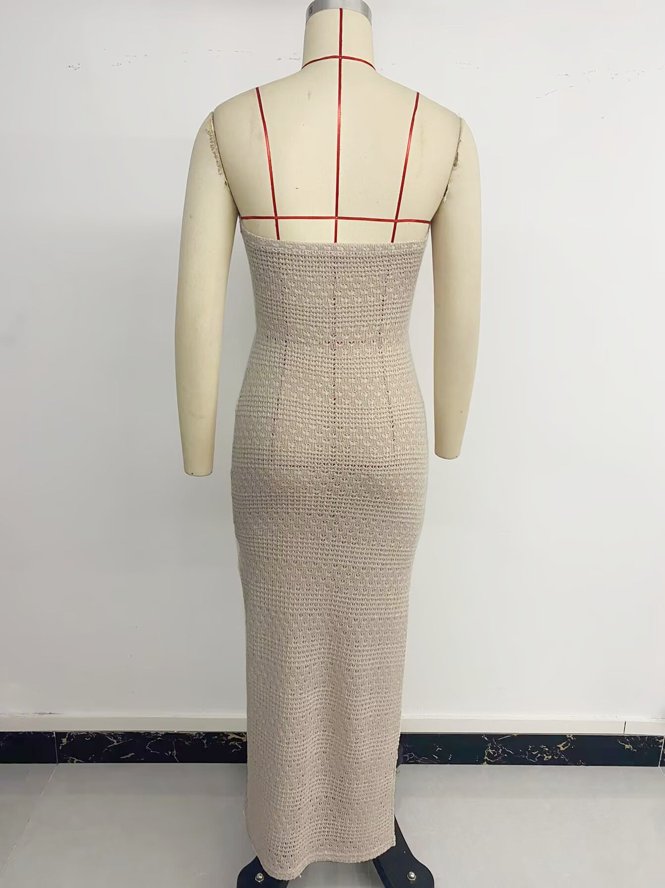 Crochet Maxi Dress with Detail