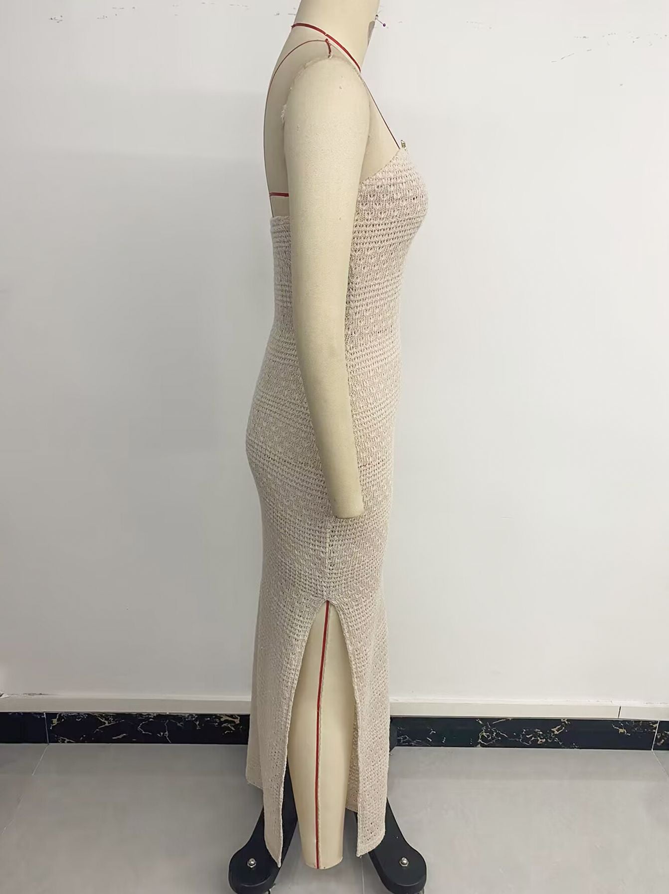 Crochet Maxi Dress with Detail