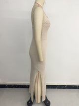 Crochet Maxi Dress with Detail