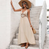 Boho Maxi Dress with Crochet Details