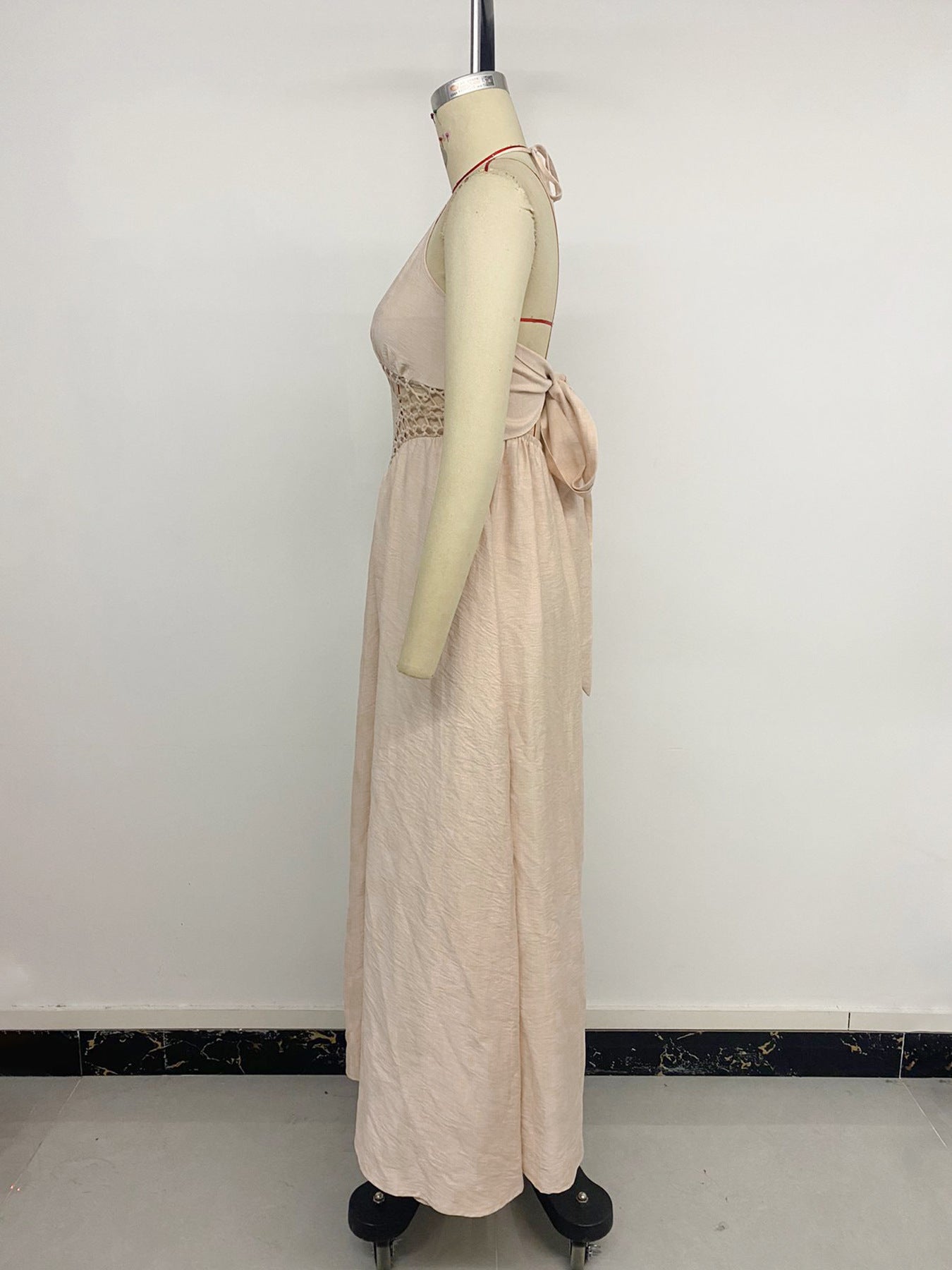 Boho Maxi Dress with Crochet Details