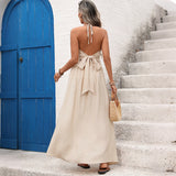 Boho Maxi Dress with Crochet Details