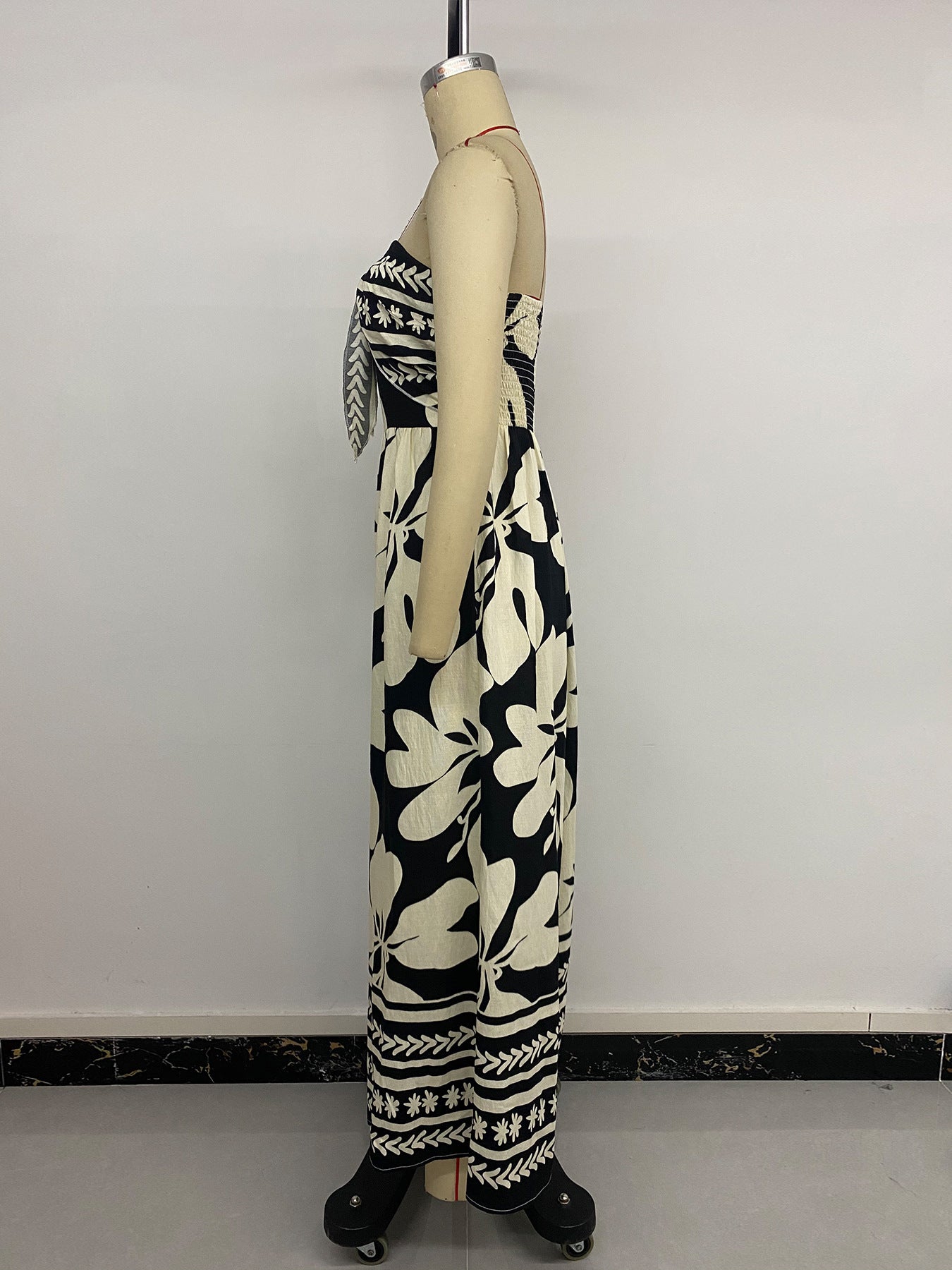 Boho-Chic Floral Strapless Jumpsuit