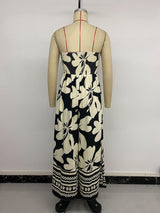 Boho-Chic Floral Strapless Jumpsuit