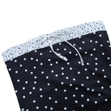 Polka Dot Strapless Dress with Ruffle Trim