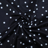 Polka Dot Strapless Dress with Ruffle Trim