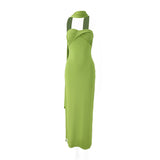 Strapless Maxi Dress with Draped Detail