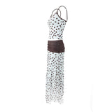Polka Dot Crop Top & Maxi Skirt Set