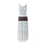 Polka Dot Crop Top & Maxi Skirt Set